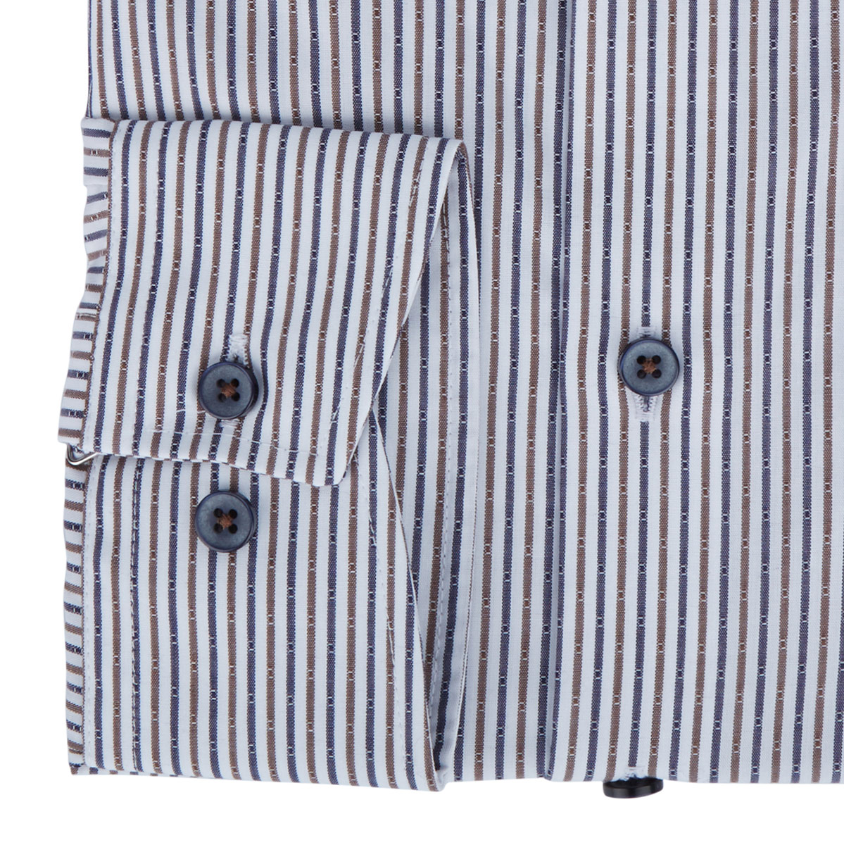 Jupiter Bügelfreies Businesshemd, langarm blau/weiß