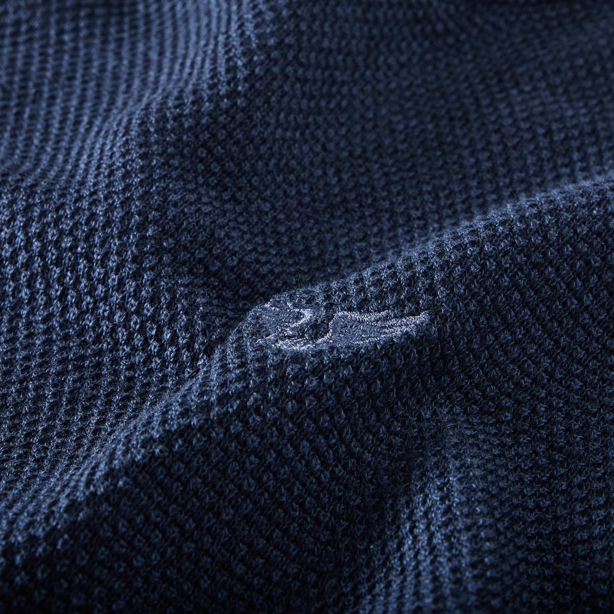 PME LEGEND Feinstrickpullover aus Baumwollmischung dunkelblau