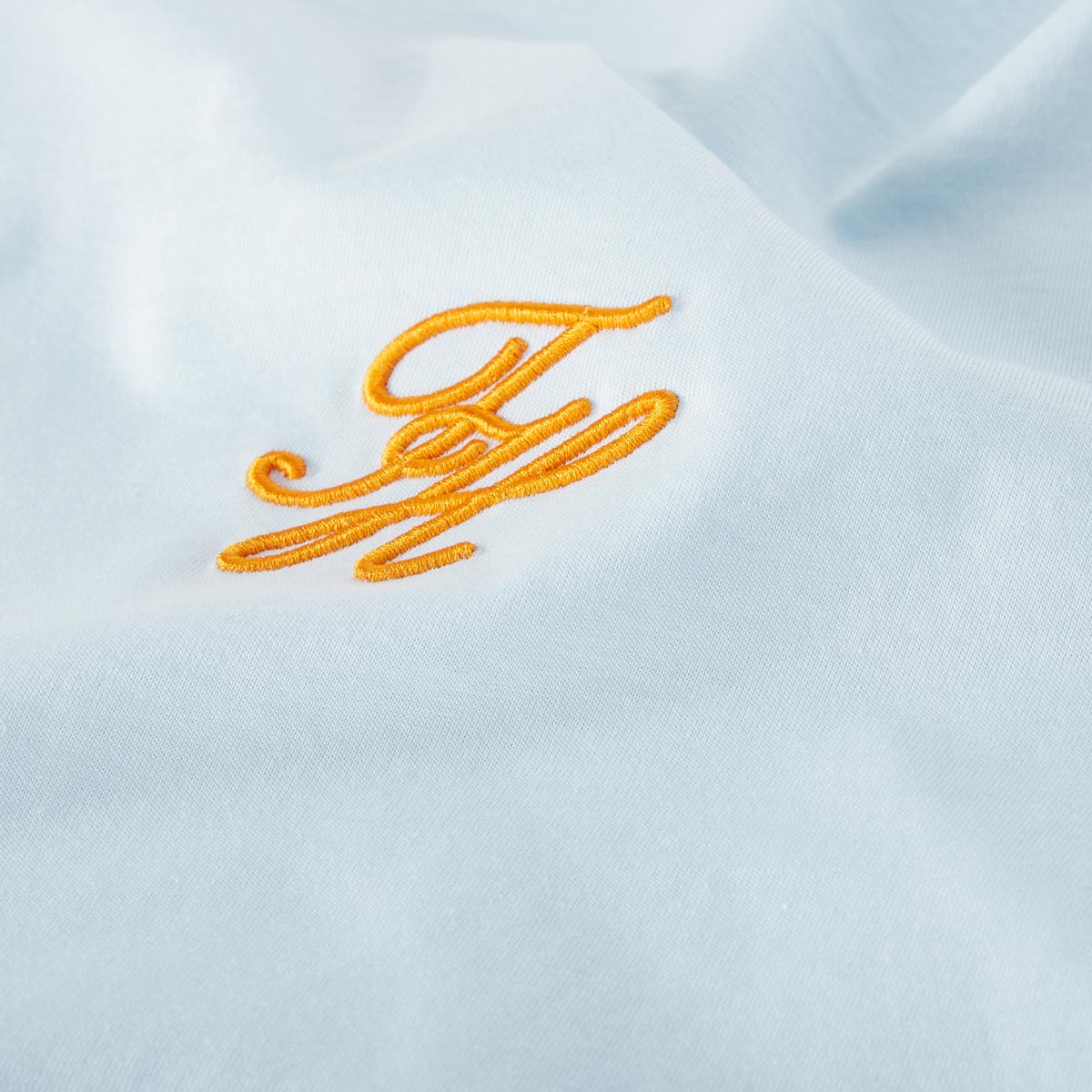 Tommy Hilfiger T-Shirt aus merzerisierter Baumwolle hellblau