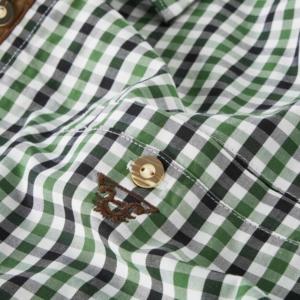 Orbis Kariertes Trachtenhemd waldgrün