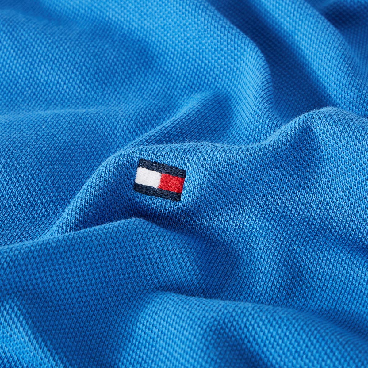 Tommy Hilfiger Poloshirt mit Stretch mittelblau