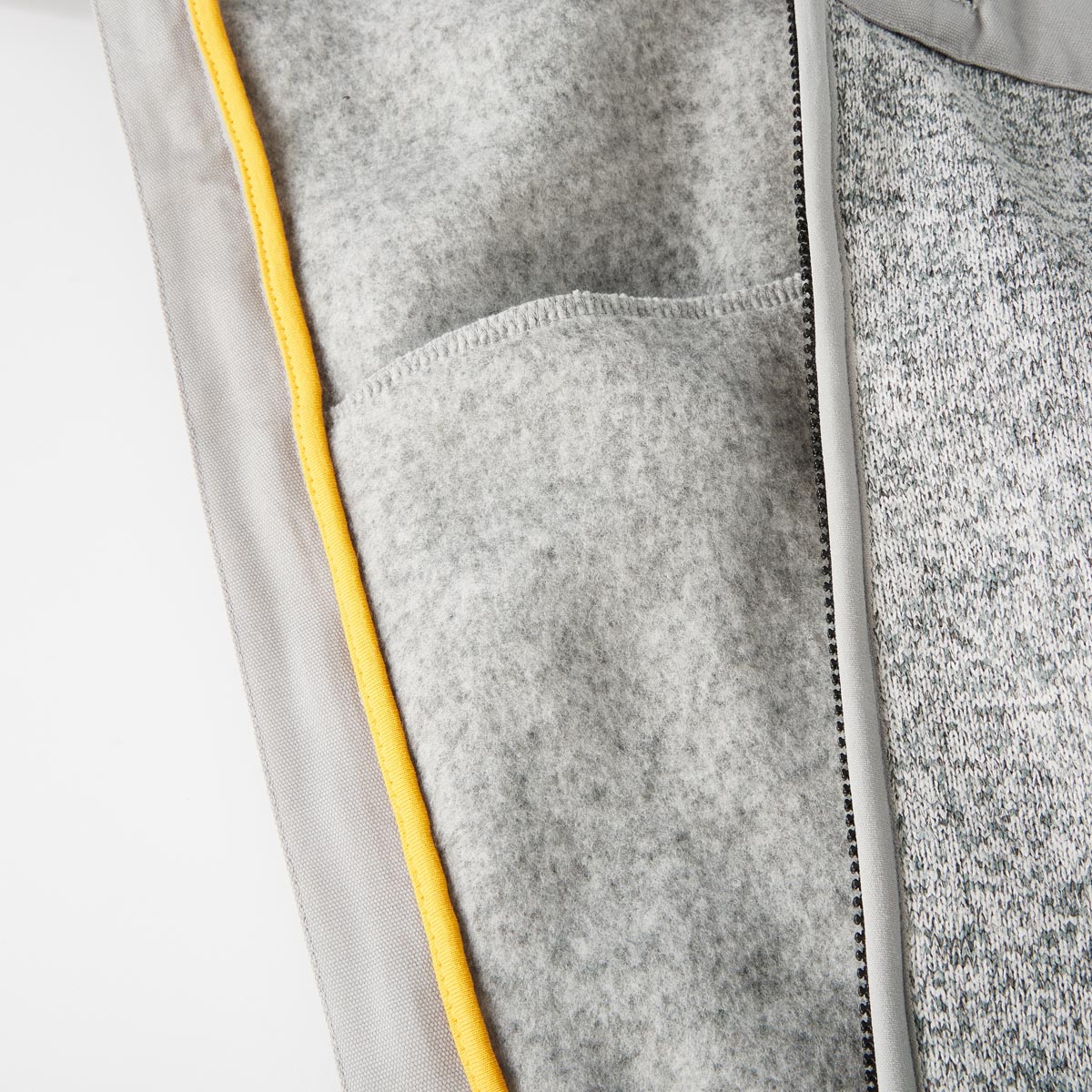 camel active Strickjacke mit Fleecefutter grau
