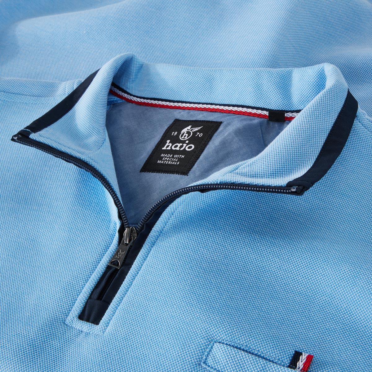 Hajo Sweatshirt "Stay Fresh", bügelfrei lichtblau