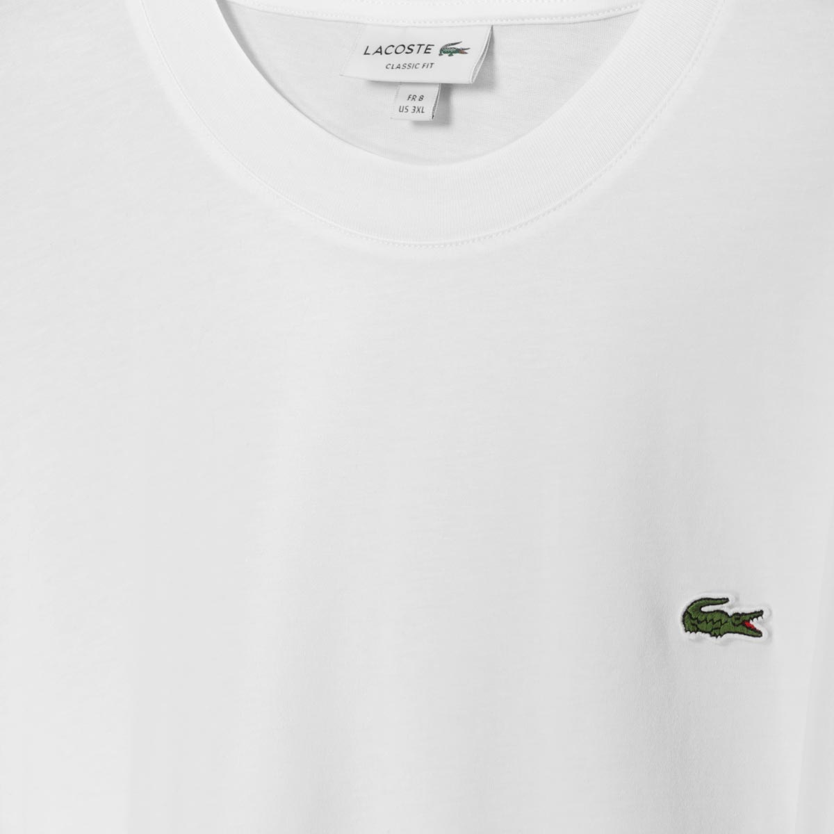 LACOSTE T-Shirt aus Baumwolle weiß
