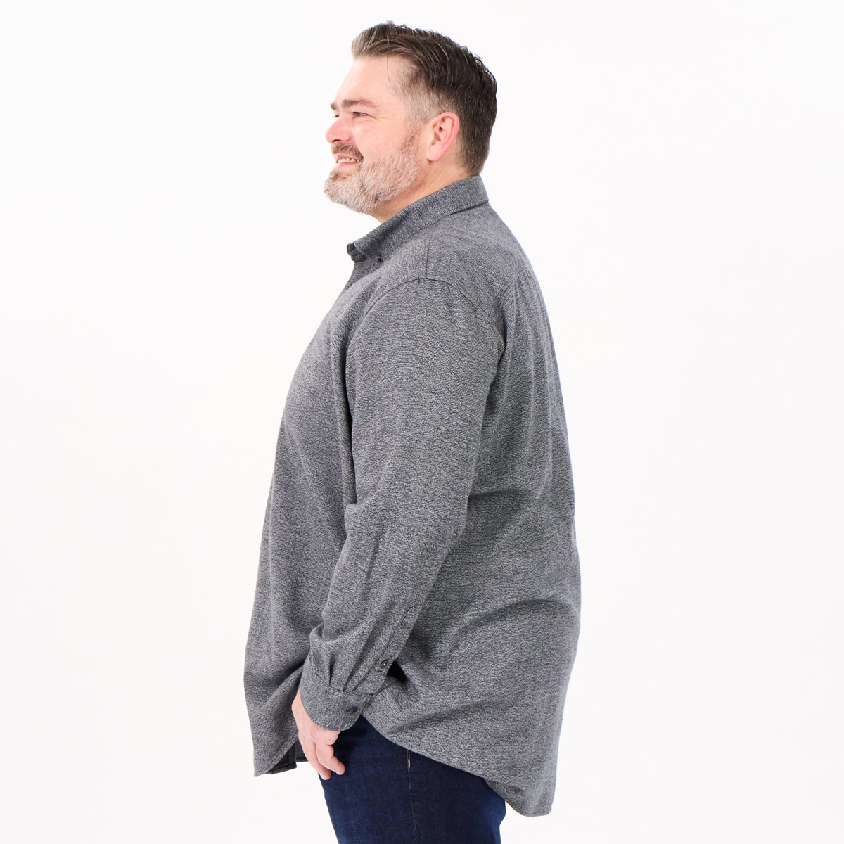 Lerros Freizeithemd aus Baumwoll-Flanell schwarz