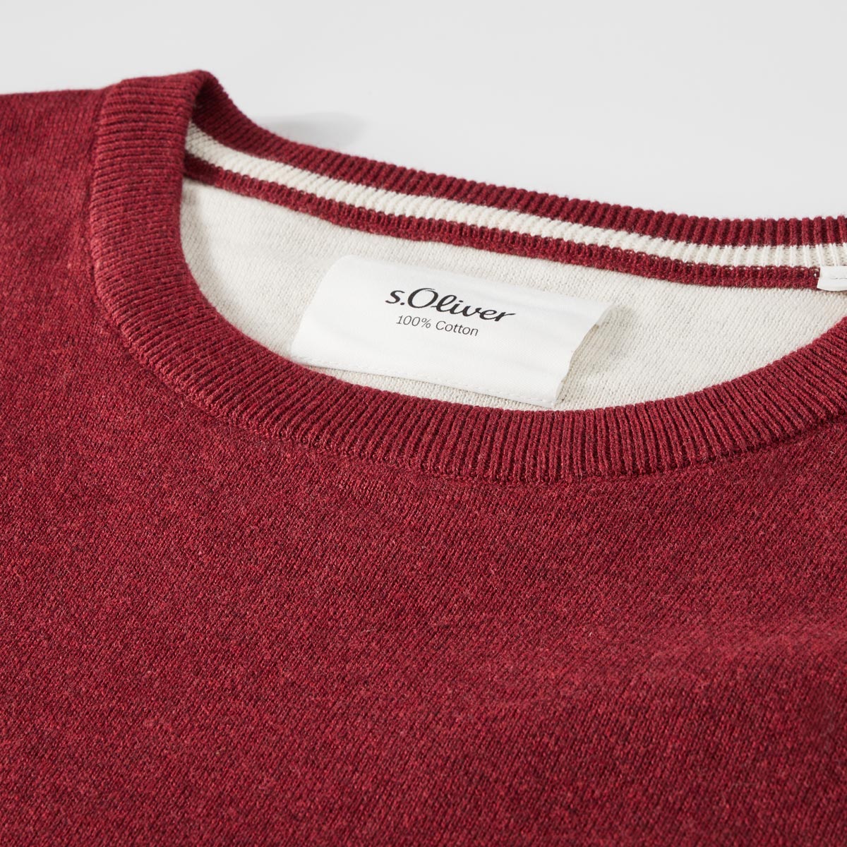 s.Oliver Feinstrickpullover aus Baumwolle rot