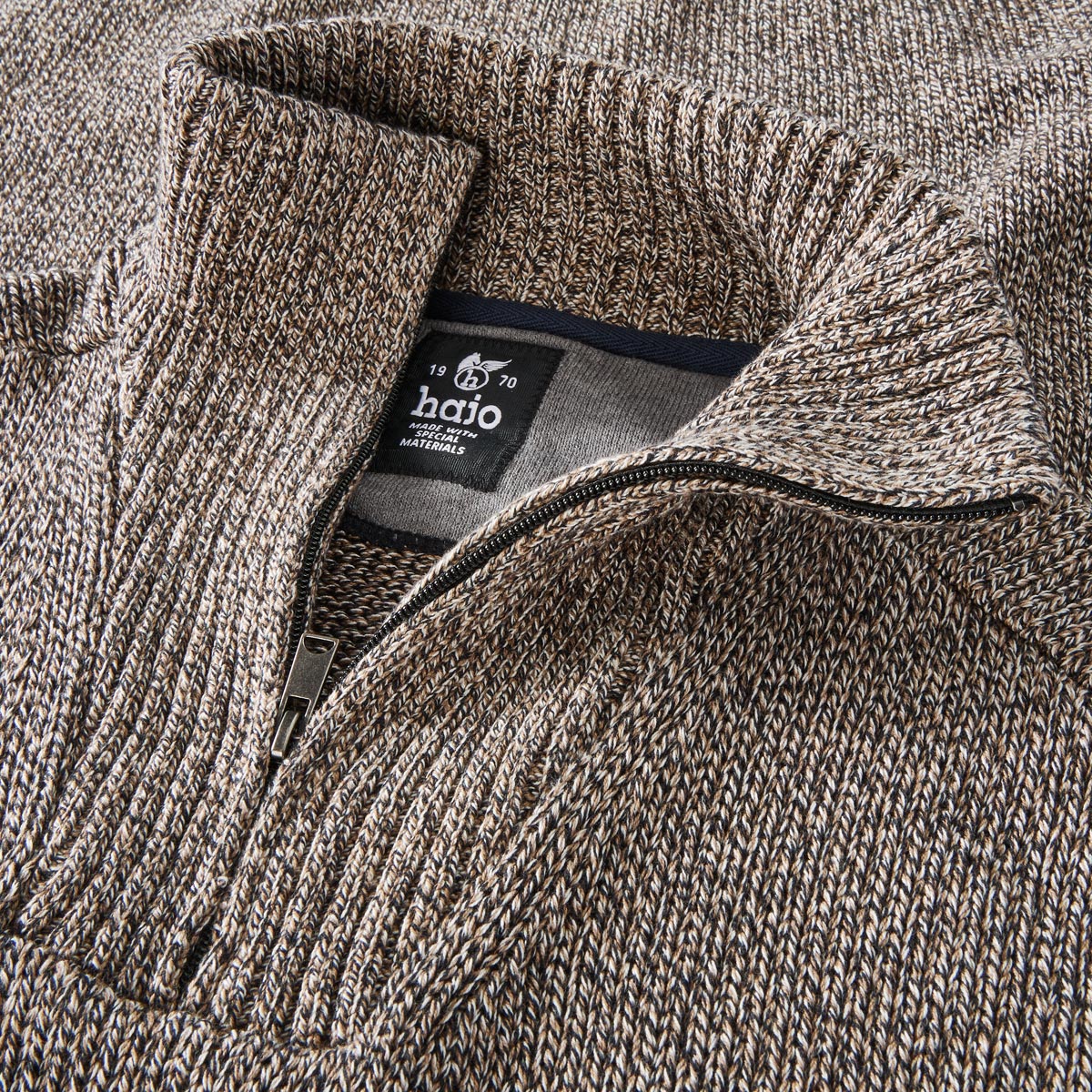 Hajo Strickpullover aus Baumwolle sand