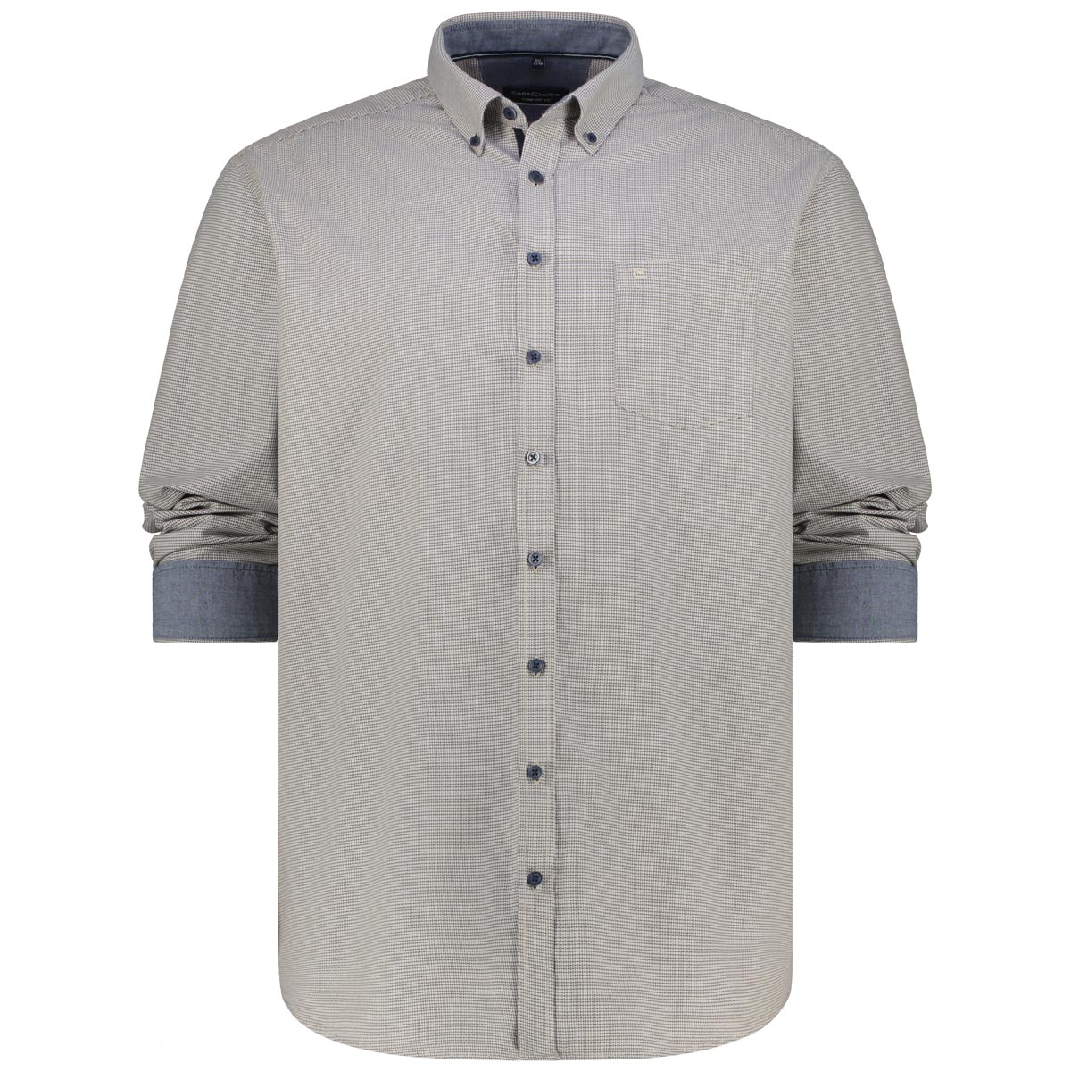 CASA MODA Freizeithemd mit Allover-Muster beige