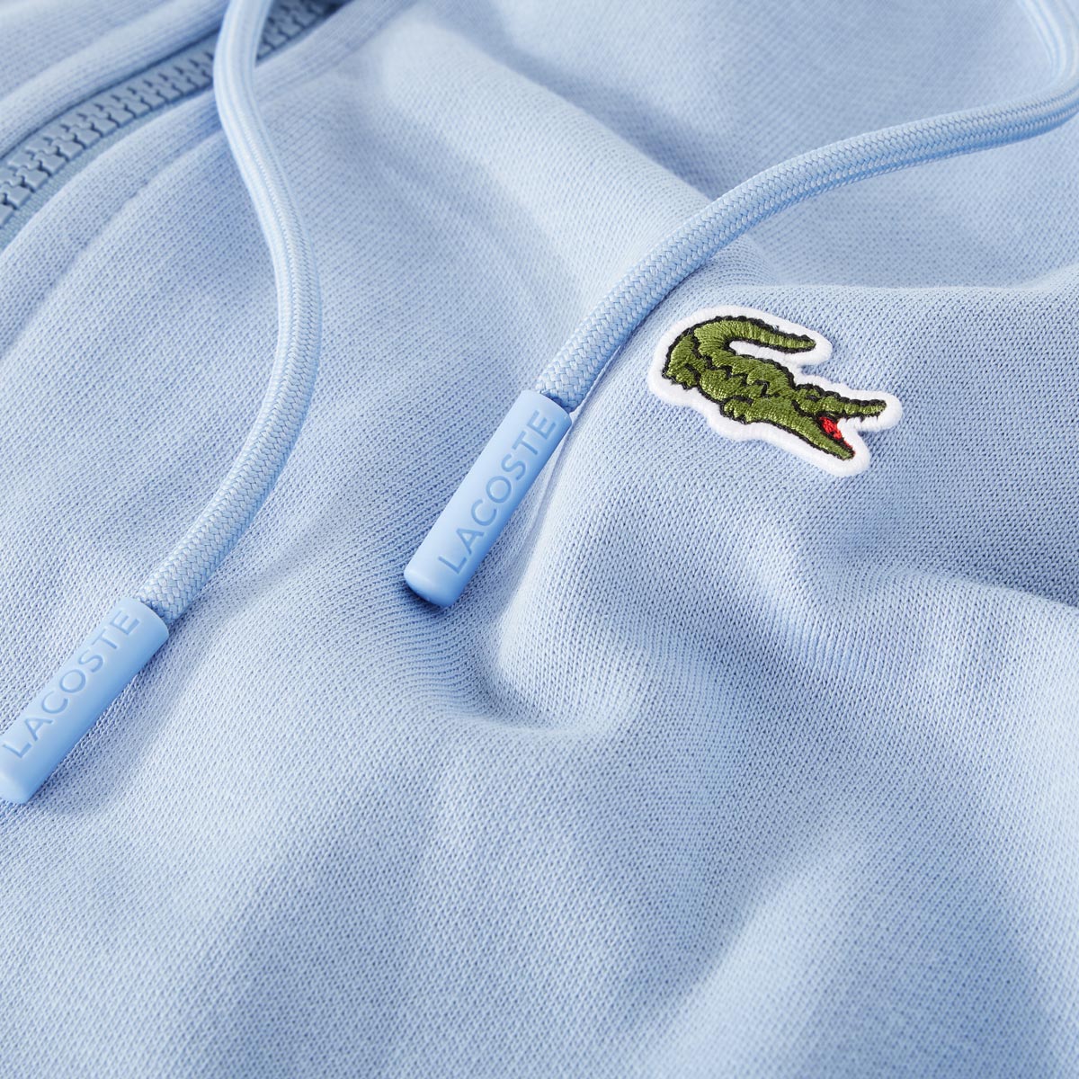 LACOSTE Kapuzenjacke mit Biobaumwolle hellblau