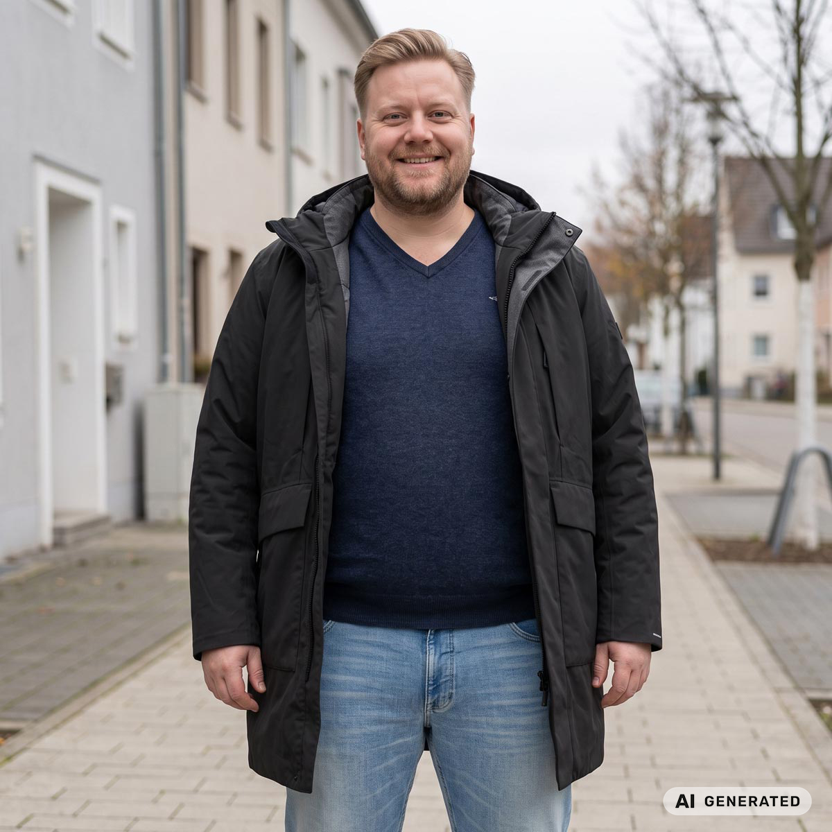 Jack&Jones Parka, wind- und wasserdicht schwarz