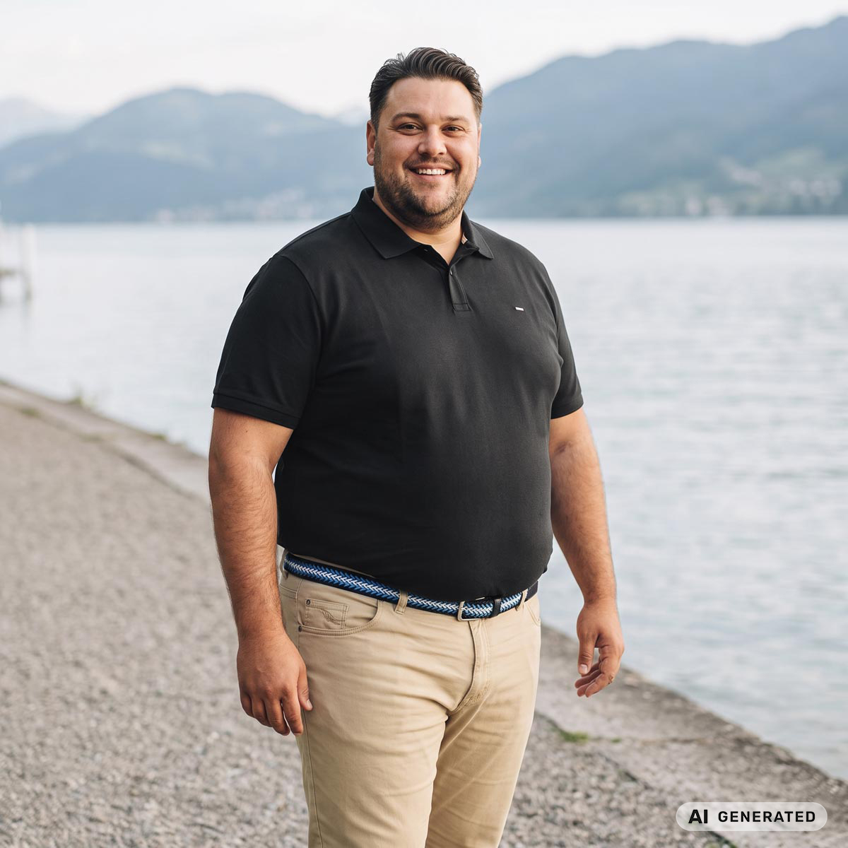 Pfundskerl Poloshirt aus Baumwolle schwarz