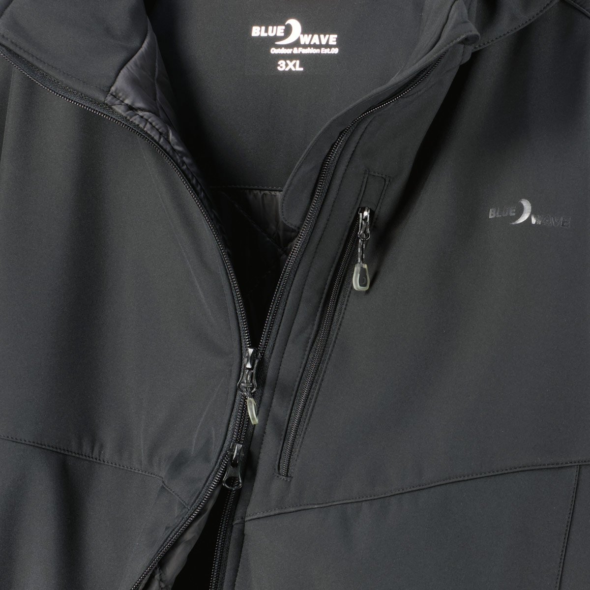 Blue Wave Softshelljacke, wind- und wasserdicht schwarz