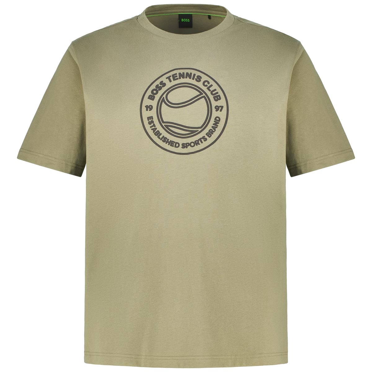 Boss T-Shirt Mit Label-Print Farbe Khaki Größe, 6XL