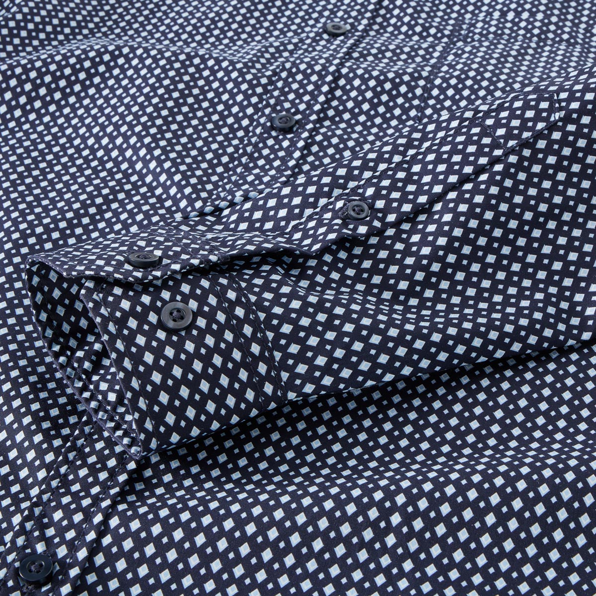 Pfundskerl Businesshemd mit Allover-Muster dunkelblau