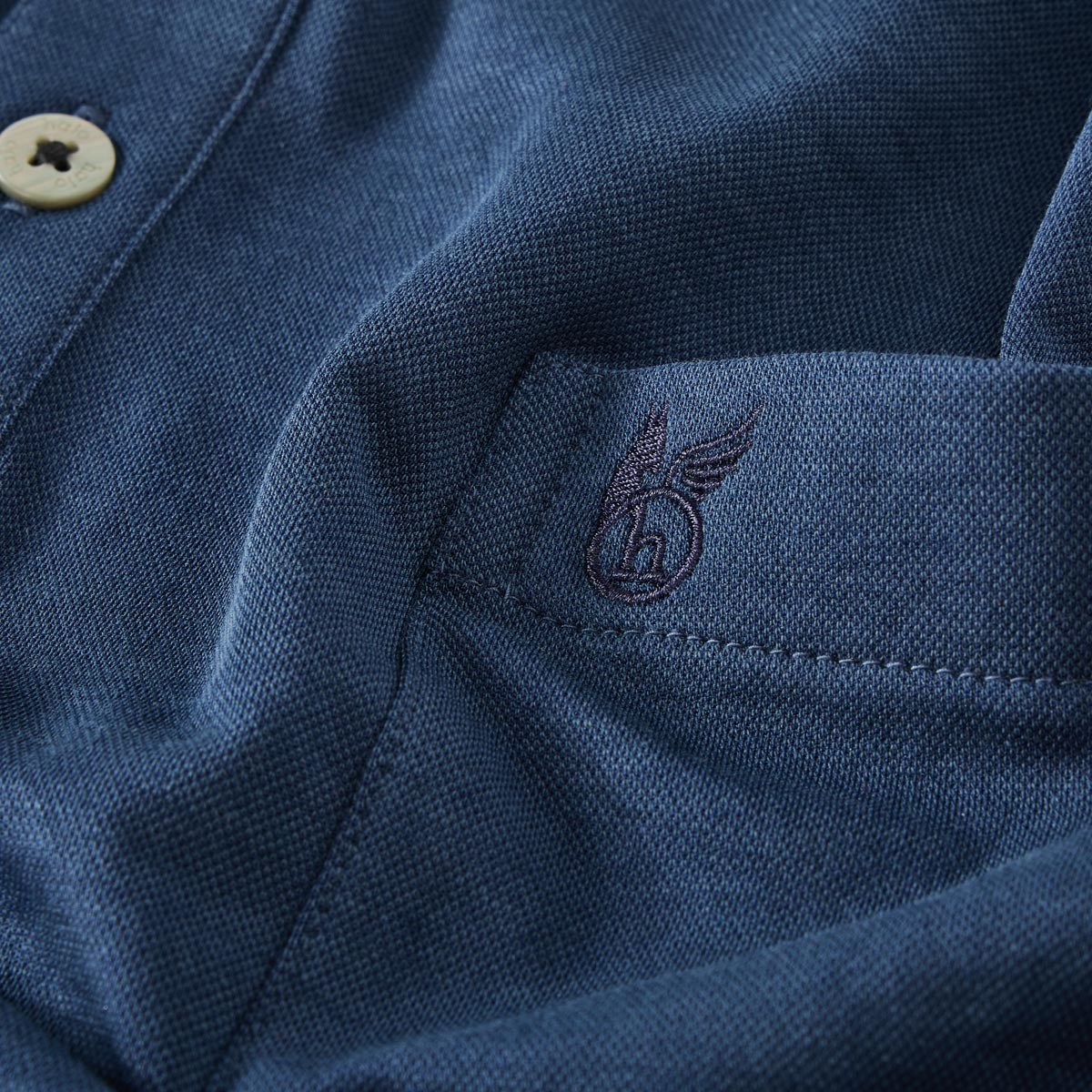 Hajo Poloshirt aus Baumwolle marine