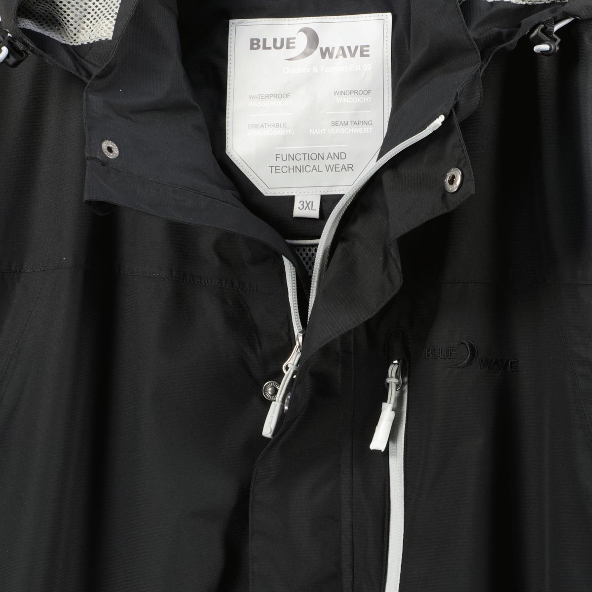 Blue Wave Funktionsjacke, wind- und wasserdicht schwarz Blue Wave Funktionsjacke, wind- und wasserdicht schwarz