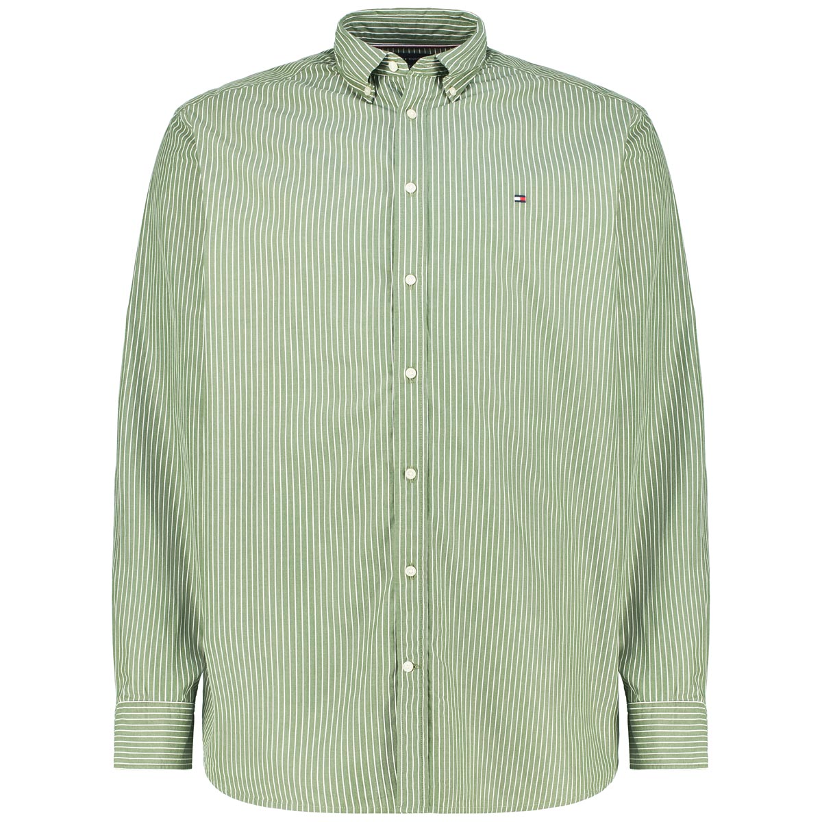 Tommy Hilfiger Freizeithemd mit Streifen Farbe grün Größe: 3XL günstig online kaufen