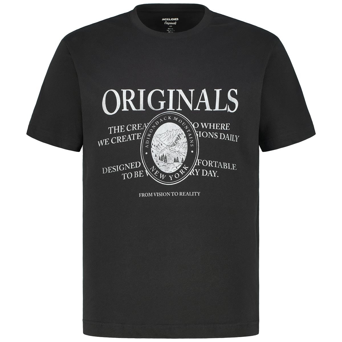 Jack&Jones T-Shirt Mit Print Farbe Schwarz Größe, 3XL
