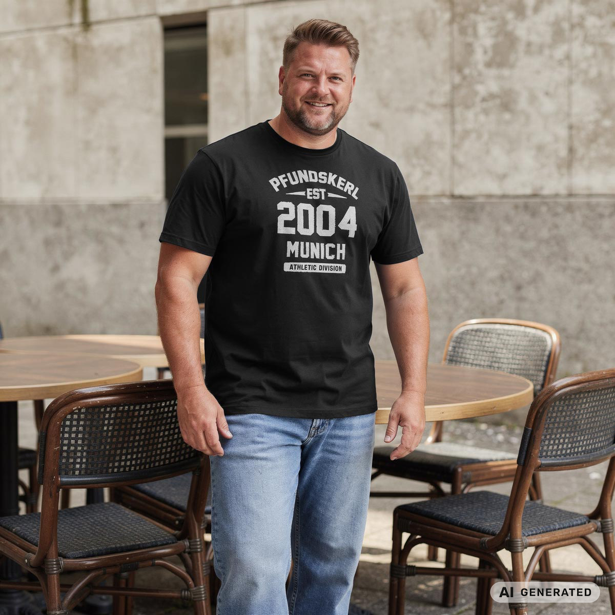Pfundskerl T-Shirt mit Print schwarz