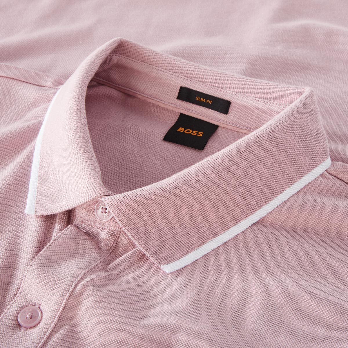 BOSS Poloshirt mit Elasthan altrosa