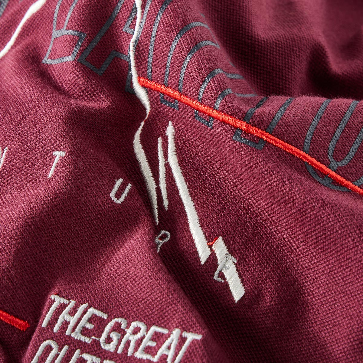 North Poloshirt mit Elasthan dunkelrot