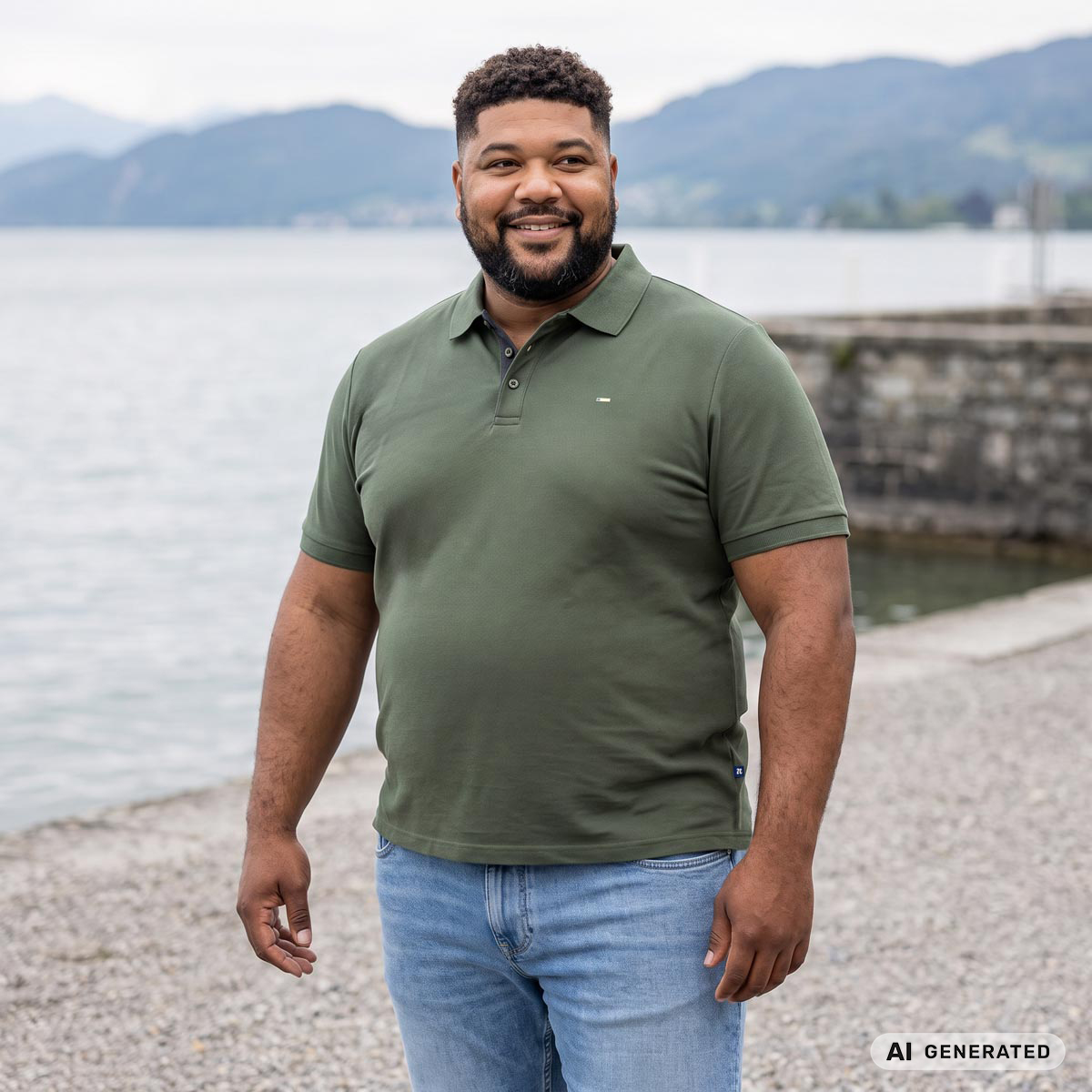 Pfundskerl Premium Poloshirt mit Stretch oliv