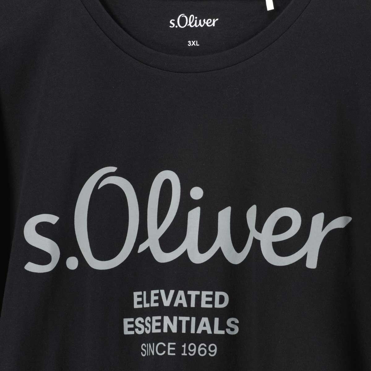 s.Oliver T-Shirt mit Label-Print schwarz