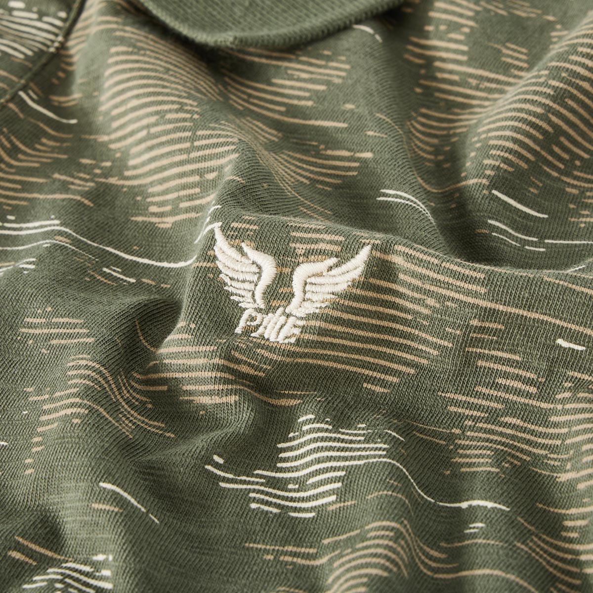 PME LEGEND Poloshirt mit Allover-Muster grün