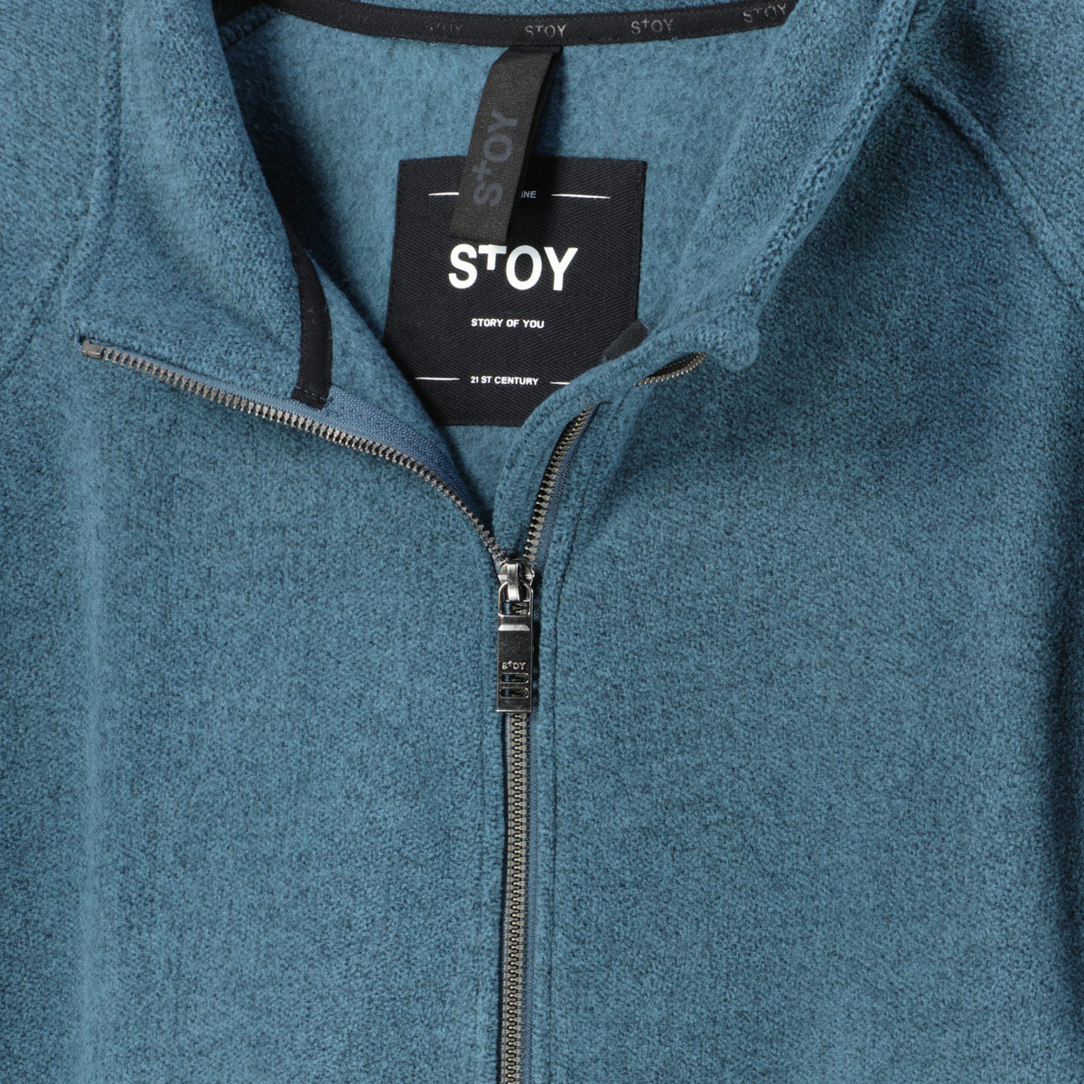 STOY Strickfleecejacke graublau