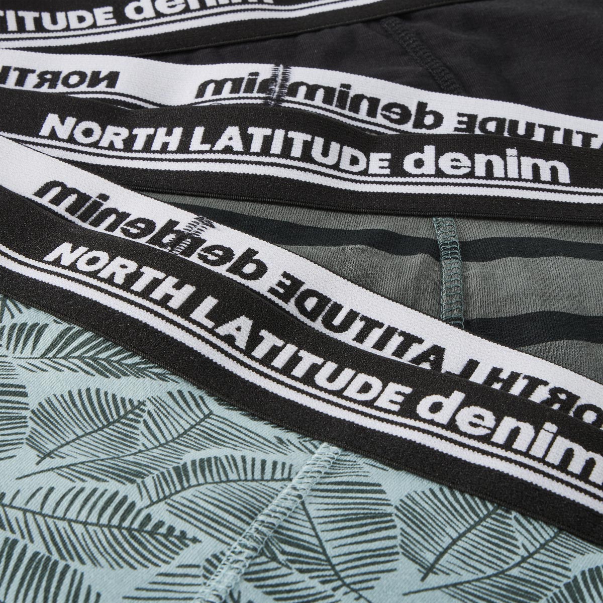 North 3er-Pack Pants mit Elasthan oliv