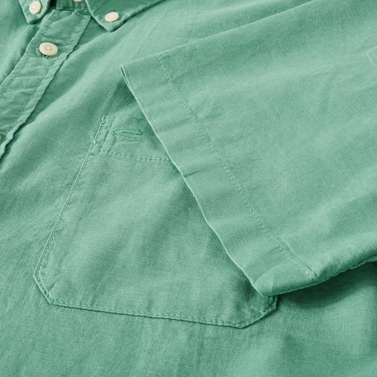 camel active Leinenhemd mit Stretch grün