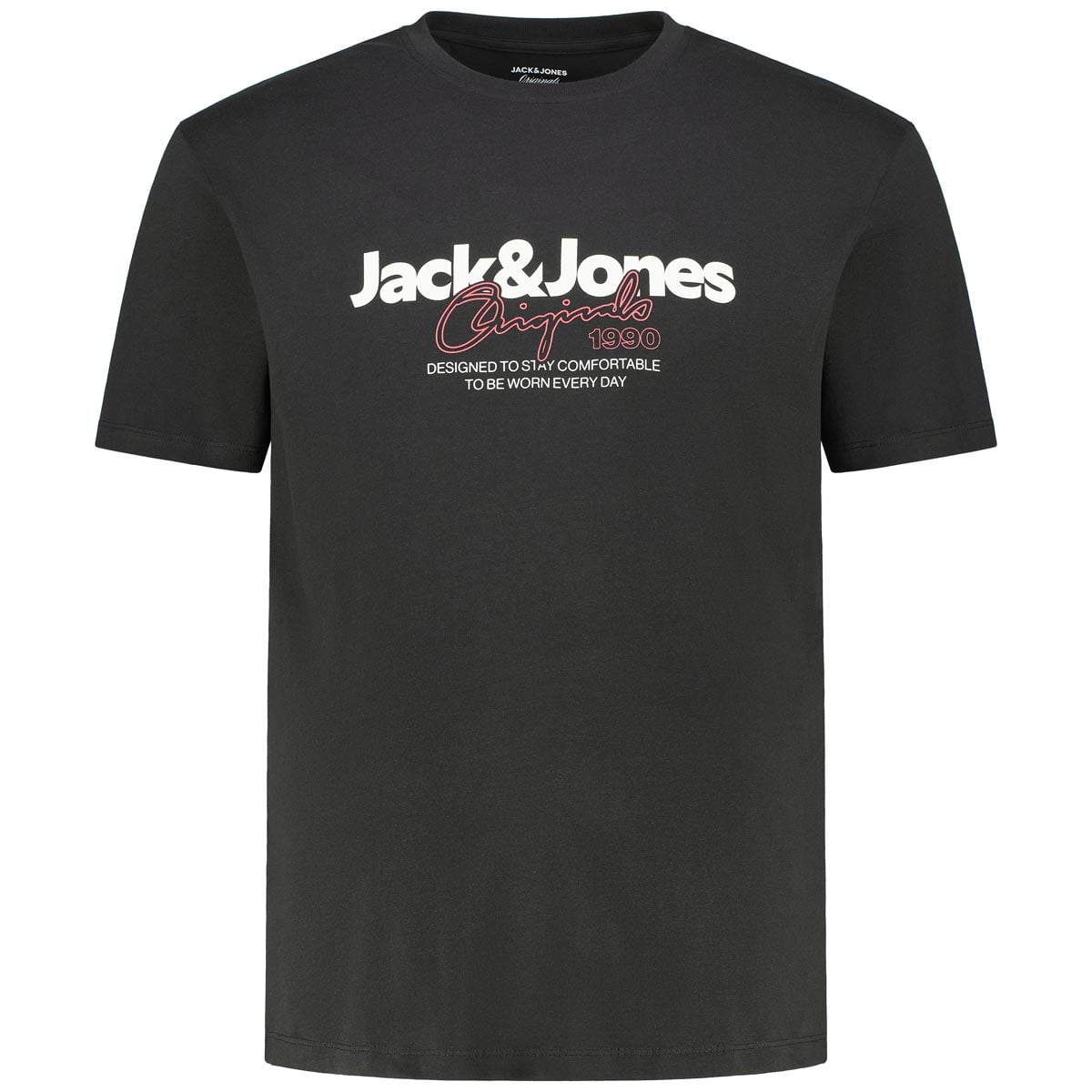 Jack&Jones T-Shirt Aus Biobaumwolle Farbe Schwarz Größe, 3XL