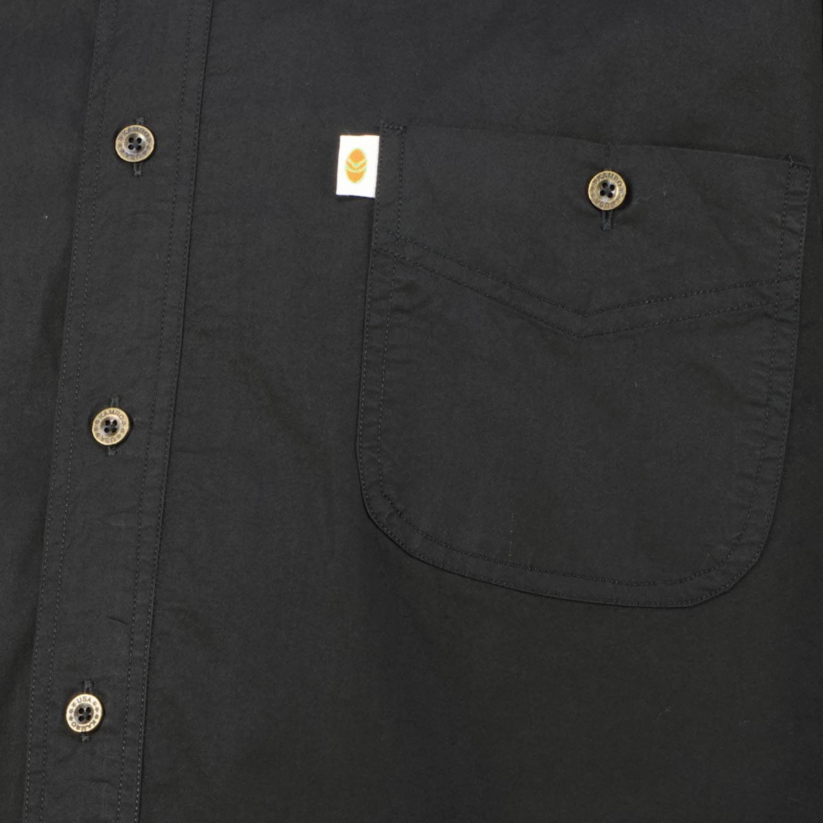 Kamro Freizeithemd aus Baumwolle schwarz