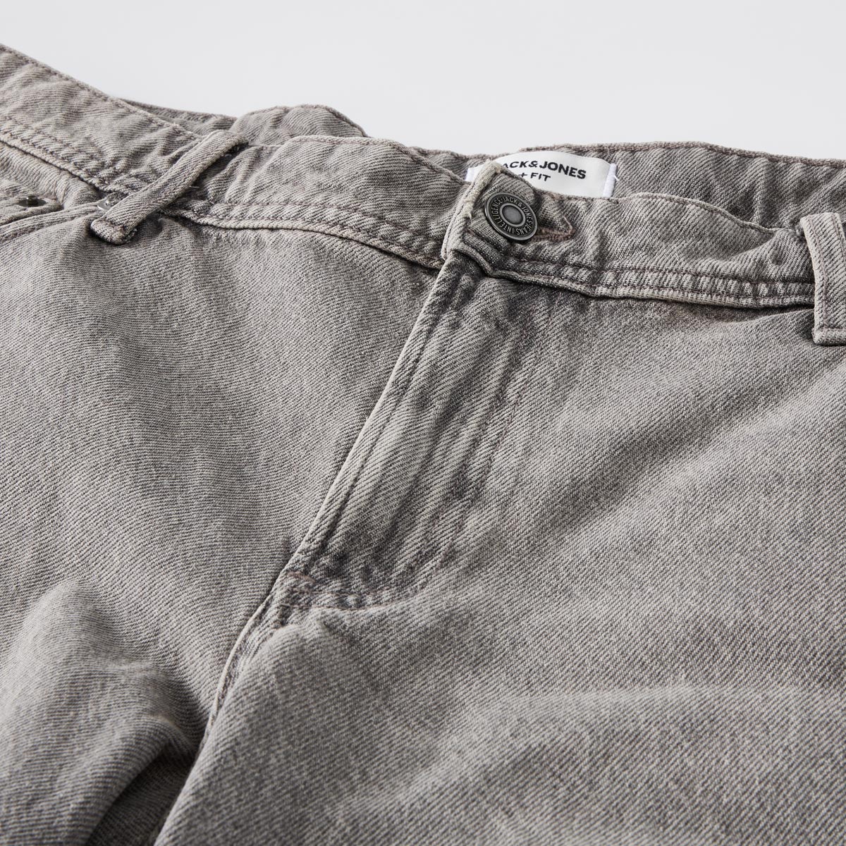 Jack&Jones Jeans-Shorts im 5-Pocket Stil grau