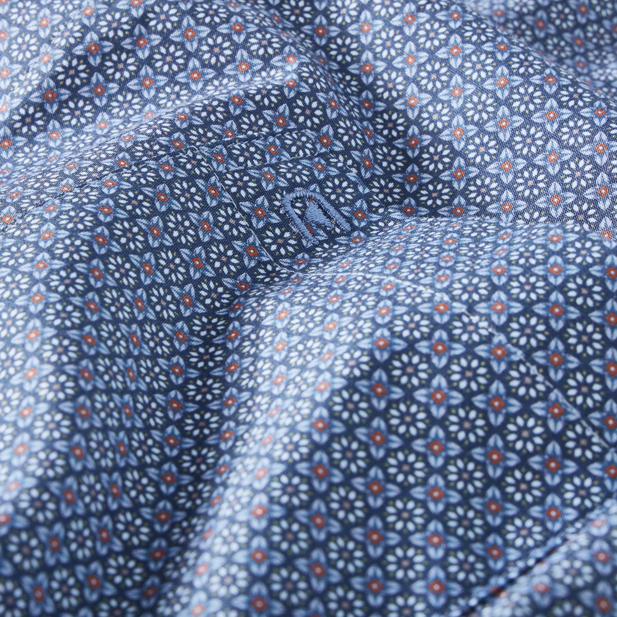 CASA MODA Businesshemd mit floralem Muster blau