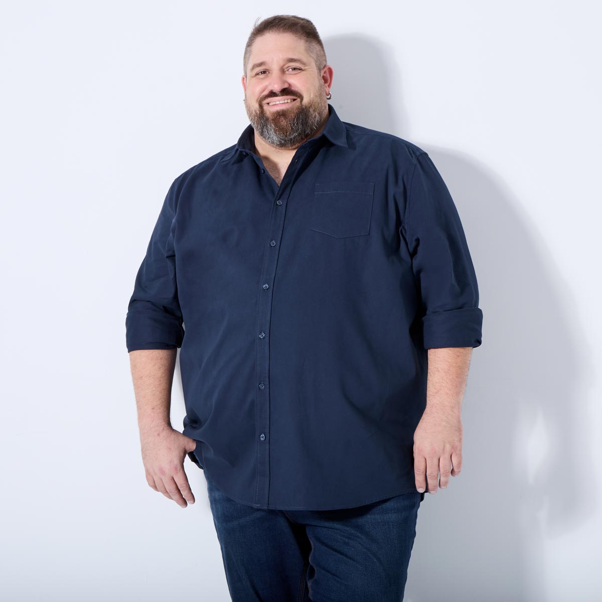 Pfundskerl Freizeithemd aus Baumwolle dunkelblau