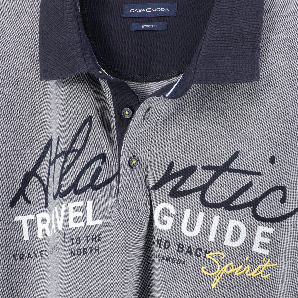 CASA MODA Poloshirt mit Elasthan dunkelblau