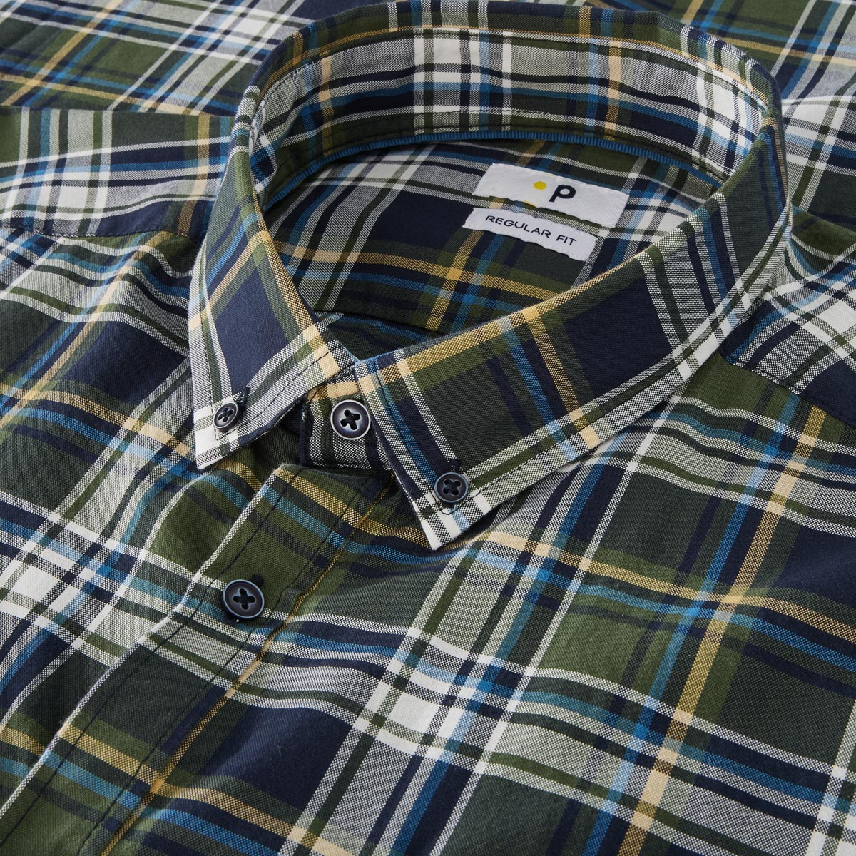 Pfundskerl Kariertes Freizeithemd dunkelgrün