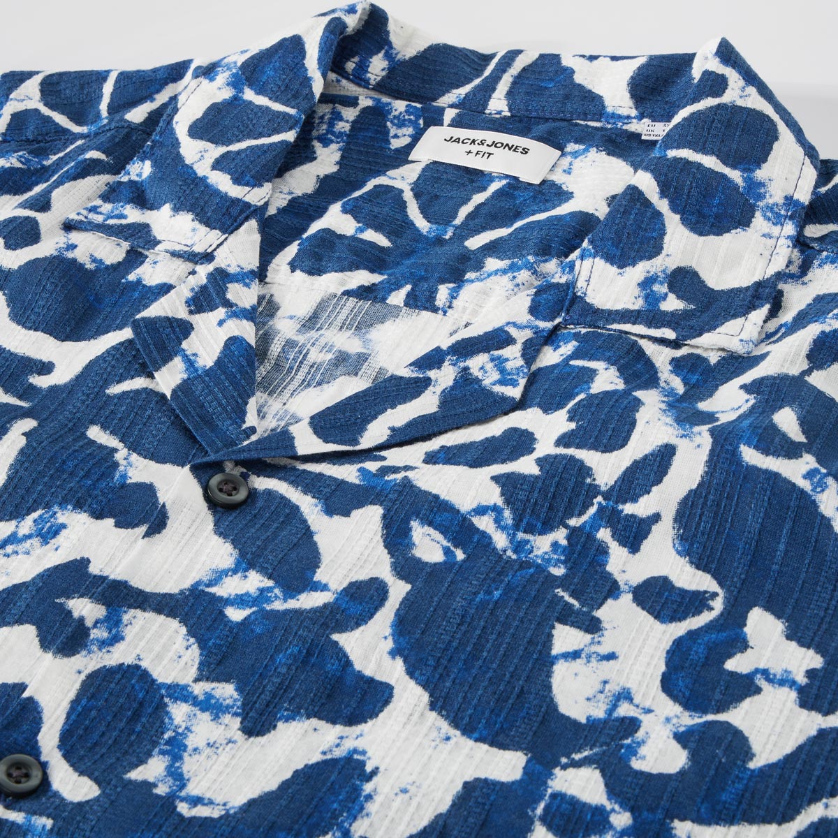 Jack&Jones Freizeithemd mit Allover-Muster blau