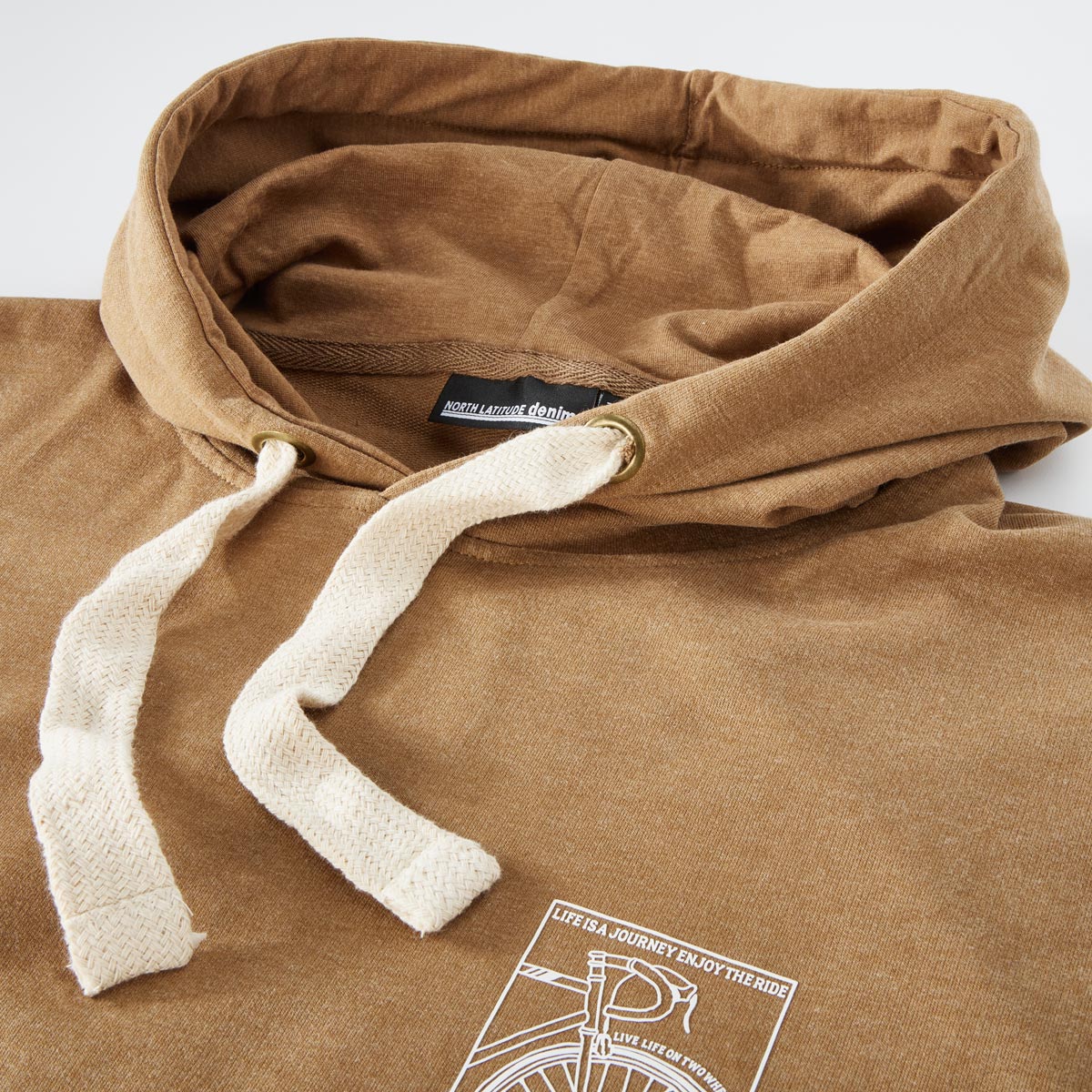 North Hoodie mit Print beige