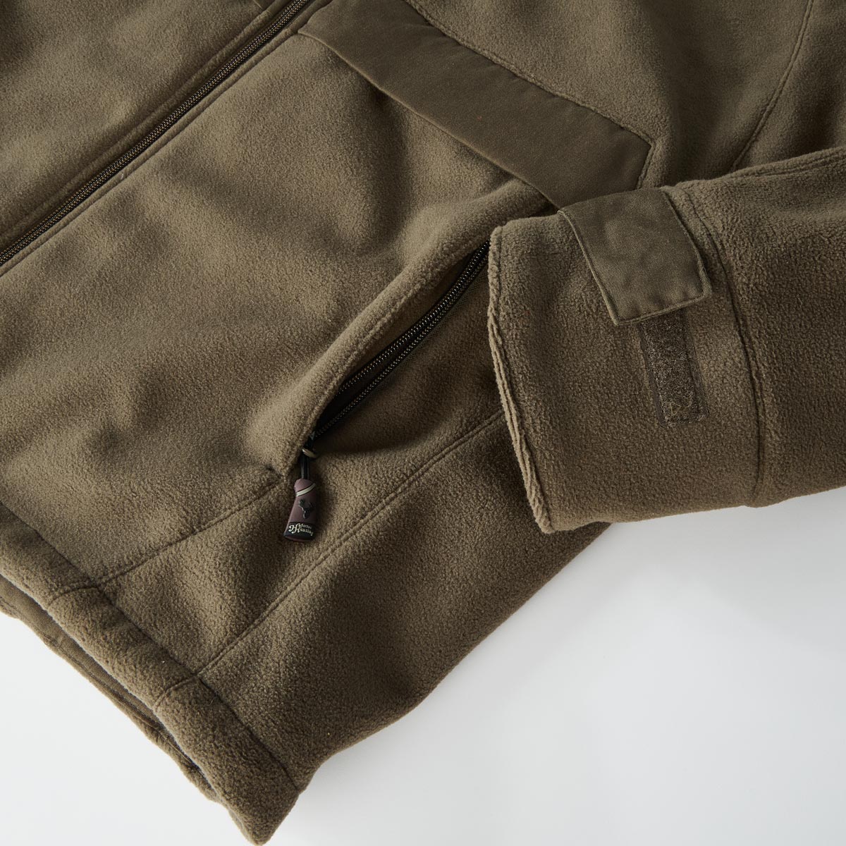 Hubertus Winddichte Fleecejacke mit Kapuze oliv