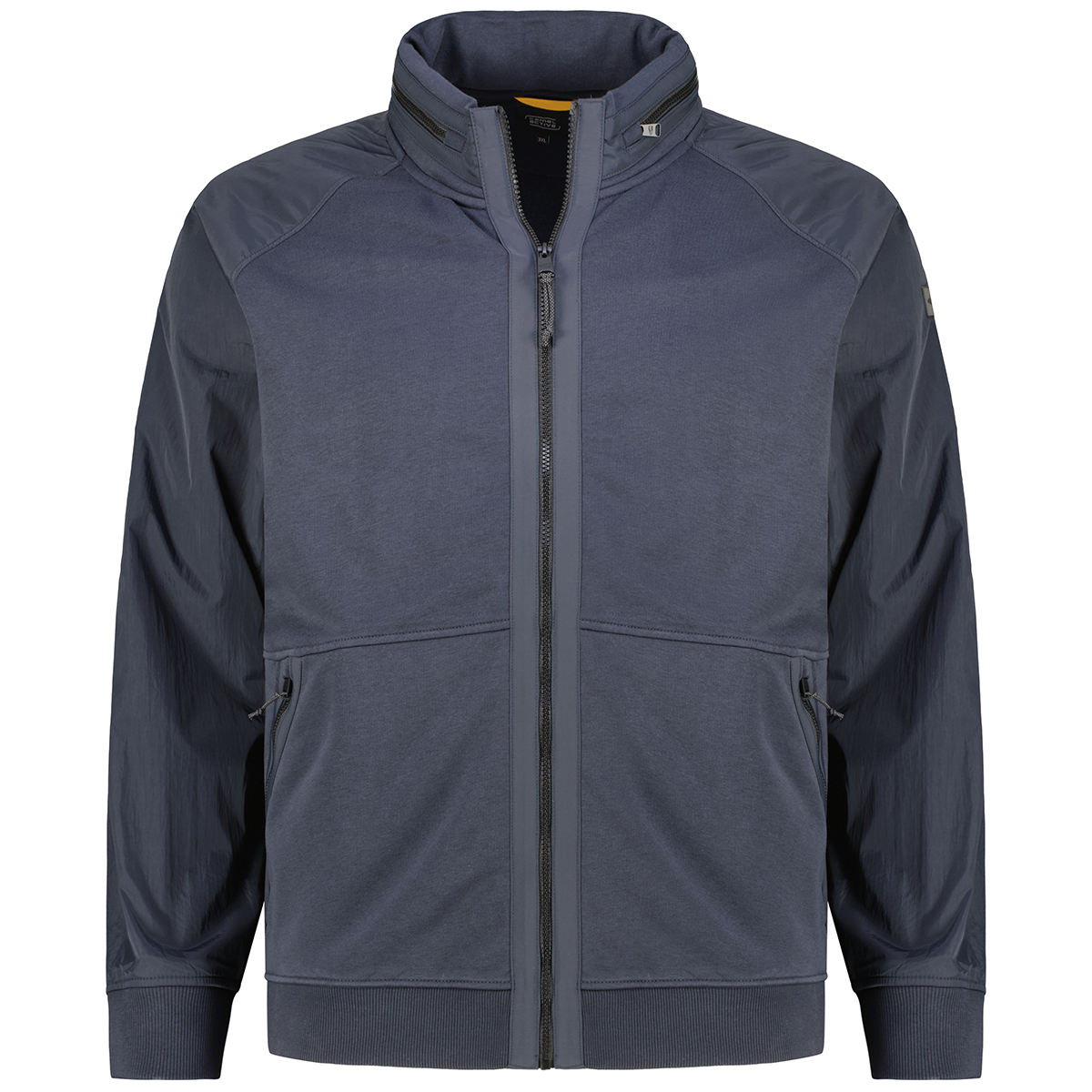 Sweatjacke im Materialmix