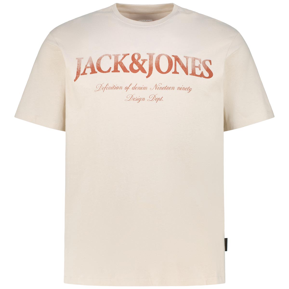 Jack&Jones T-Shirt mit Label-Print Farbe beige Größe: 4XL günstig online kaufen
