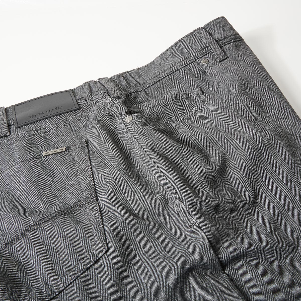 Pierre Cardin Five-Pocket-Hose „Lyon“ mit Stretch, Tapered Fit grau