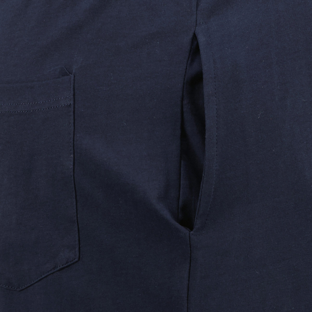 ADAMO Freizeithose aus Baumwoll-Jersey dunkelblau