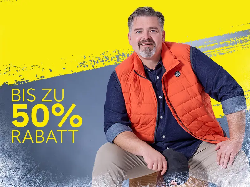 Orangene Steppweste für Herren in großen Größen, praktische Übergangsmode bei Pfundskerl mit bis zu 30 Prozent Rabatt