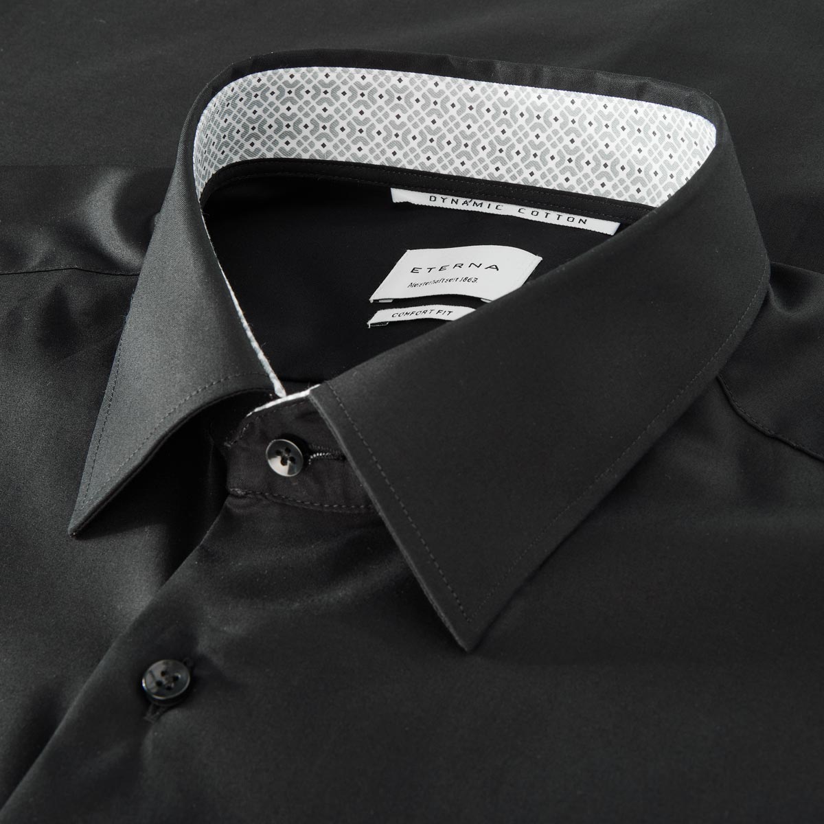 ETERNA Businesshemd aus "Dynamic Cotton™", bügelfrei schwarz