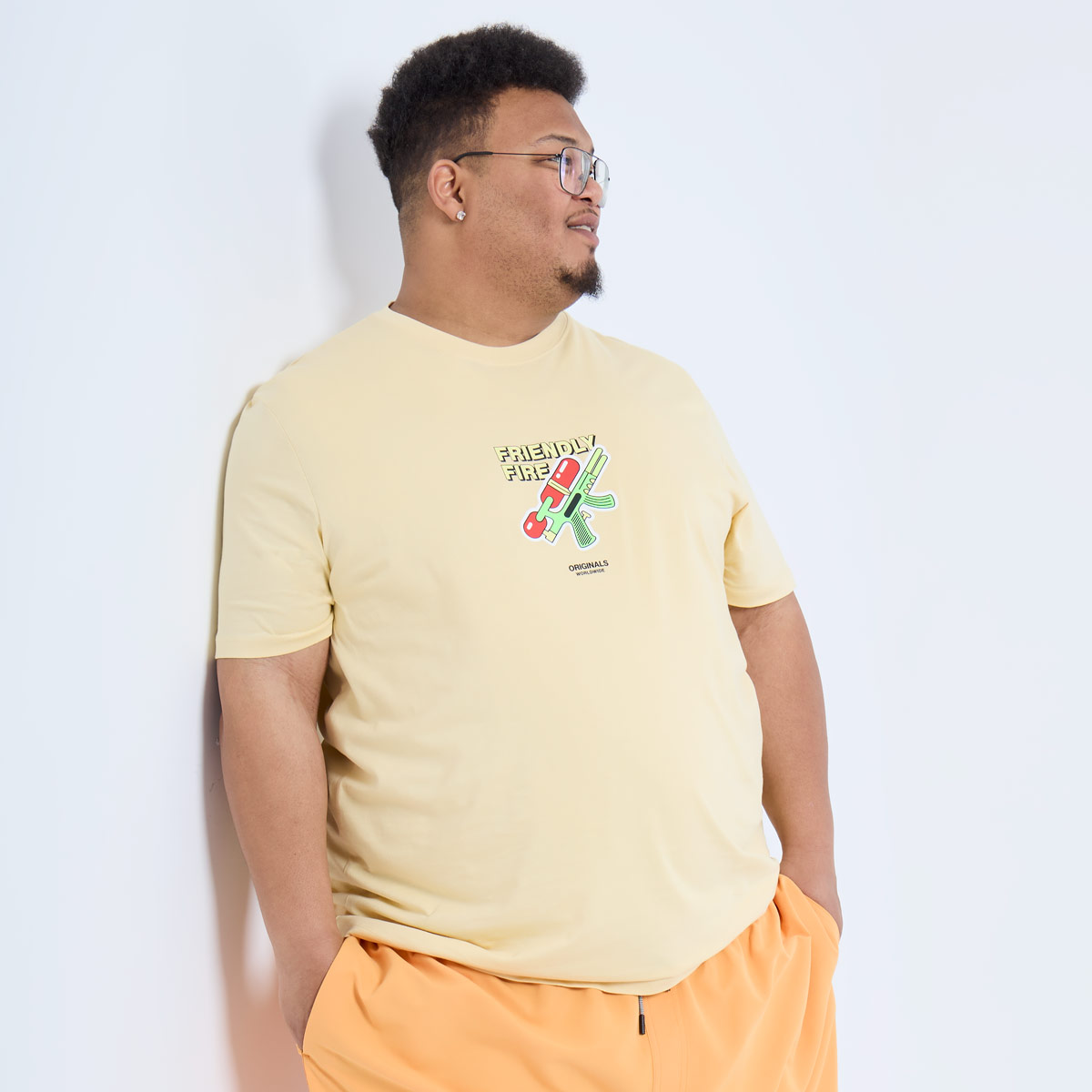 Jack&Jones T-Shirt mit Print gelb