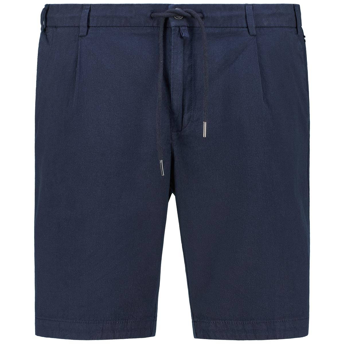 Stretch-Chino-Shorts mit Leinen