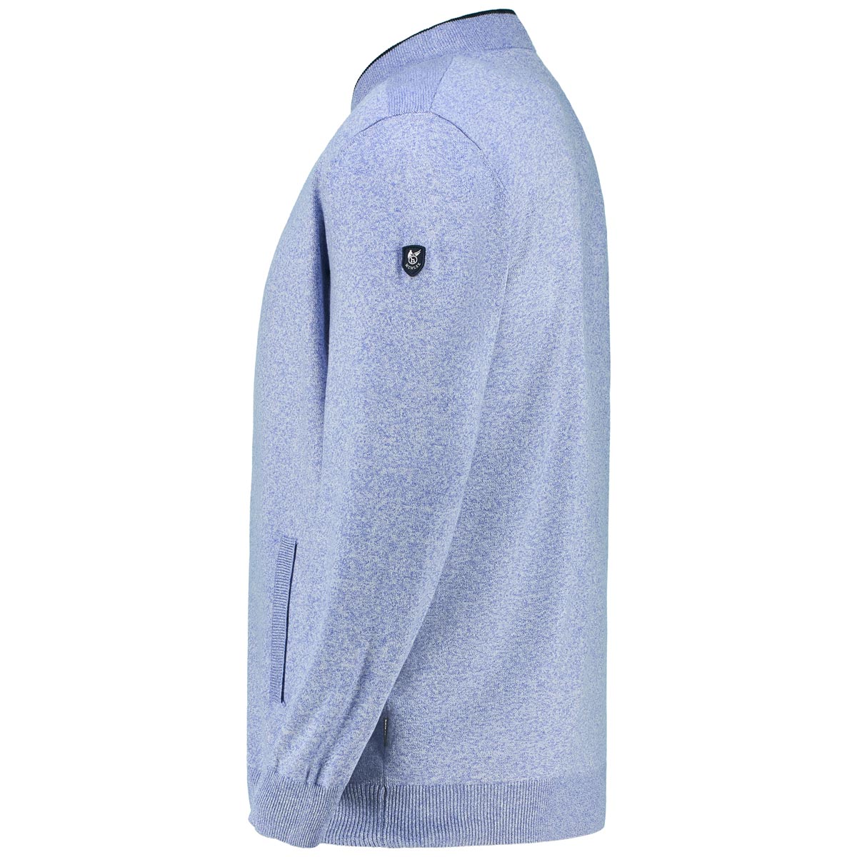 Hajo Strickjacke in melierter Optik Farbe dunkelblau Größe: 5XL günstig online kaufen